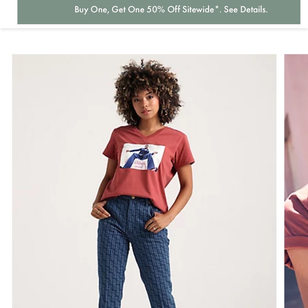 Leon Bridges x Wrangler limited collab women’s v-neck tee